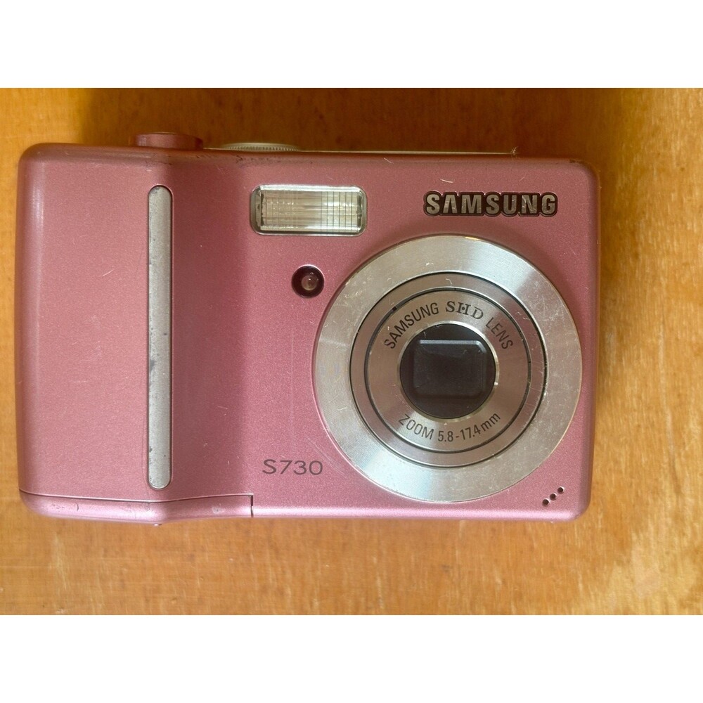Samsung Digimax S730 7.2MP Compact Digital Camera Pink-WORKS